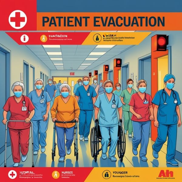 ewakuacja pacjentów placówki zdrowotnej