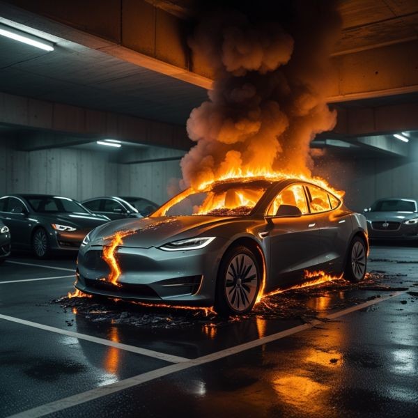 pożary samochodów elektrycznych