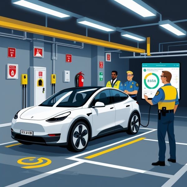 pożary samochod&oacute;w elektrycznych